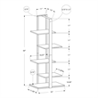 Pemberly Row 5 Shelf Metal Bookcase in Dark Taupe and Black