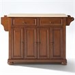 Pemberly Row 2-Drawer Traditional Wood Top Kitchen Island in Cherry