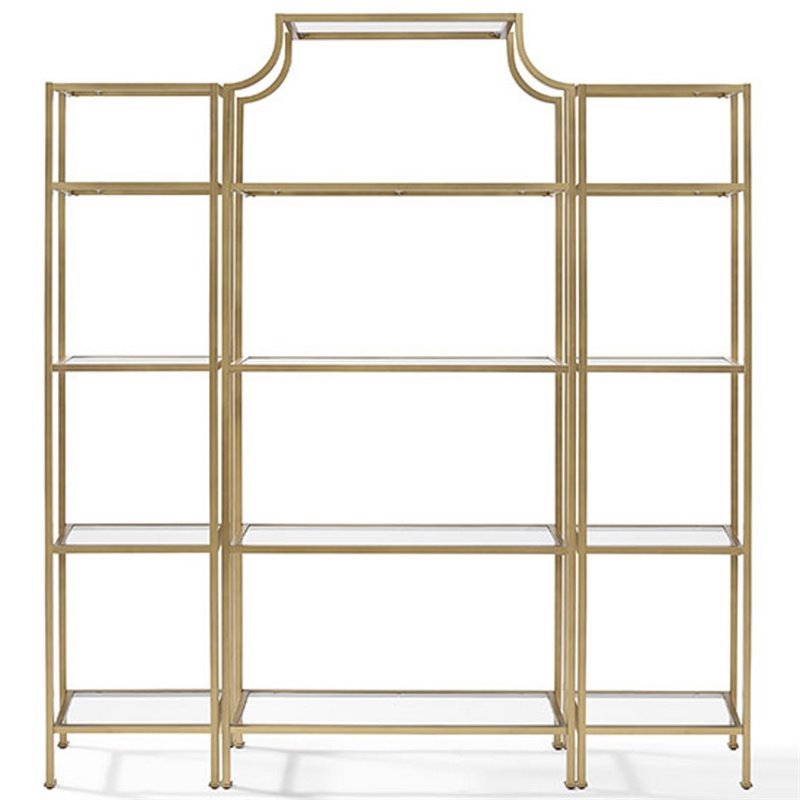Pemberly Row 3 Piece Etagere in Gold