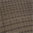 Pemberly Row Wicker Patio Chaise Lounge in Brown and Navy