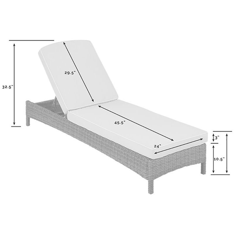 Pemberly Row Wicker Patio Chaise Lounge in Brown and Sangria