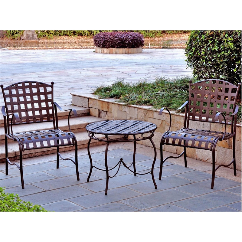 Pemberly Row 3 Piece Patio Conversation Set