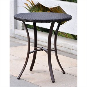 pemberly row patio bistro table in chocolate