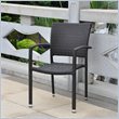 Pemberly Row Patio Dining Chair in Black (Set of 2)