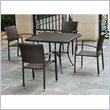 Pemberly Row Patio Dining Table in Chocolate