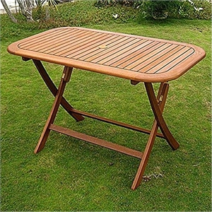 Pemberly Row 48&quot Folding Patio Dining Table 