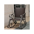 Pemberly Row Resin Patio Rocker in Chocolate