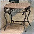 Pemberly Row Patio Side Table in Antique Brown