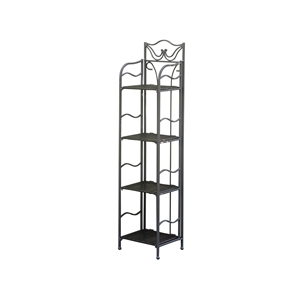 Pemberly Row 4 Tier 13&quot Bakers Rack in Chocolate