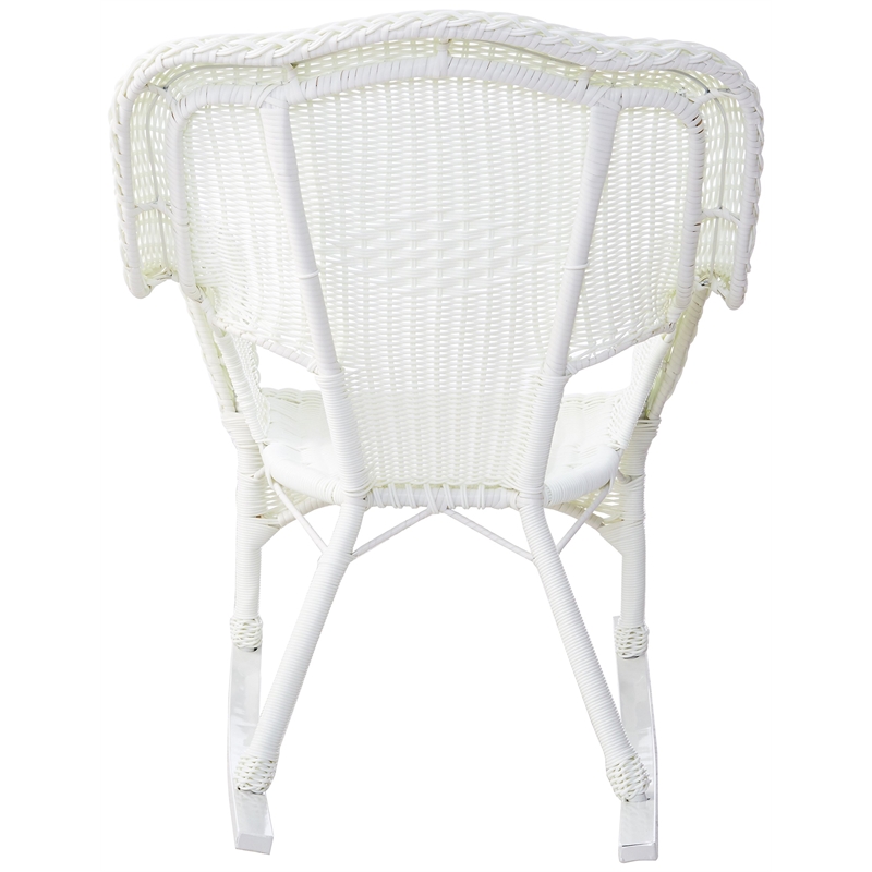 Pemberly Row Resin Patio Rocker in White (Set of 2)