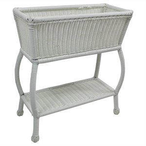 Pemberly Row 24&quot Resin Potting Bench in White