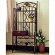 Pemberly Row Iron Bakers Wine Rack in Antique Black