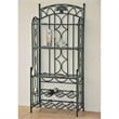 Pemberly Row Iron Bakers Wine Rack in Antique Black