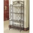 Pemberly Row Iron Bakers Wine Rack in Antique Black
