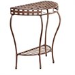Pemberly Row Iron Patio Console Table in Matte Brown