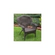Pemberly Row Resin Patio Chair in Pecan (Set of 2)