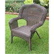 Pemberly Row Resin Patio Chair in Mocha (Set of 2)