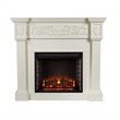 Pemberly Row Electric Fireplace in Ivory