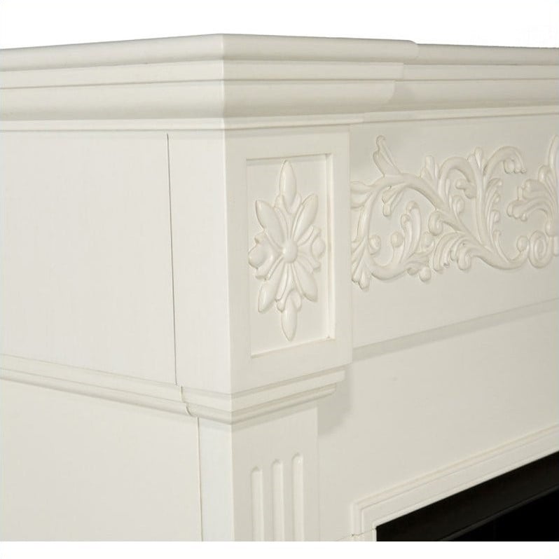 Pemberly Row Electric Fireplace in Ivory
