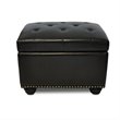 Pemberly Row Black Storage Ottoman