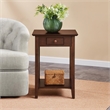Pemberly Row 1 Drawer Transitional Wood Square End Table in Espresso