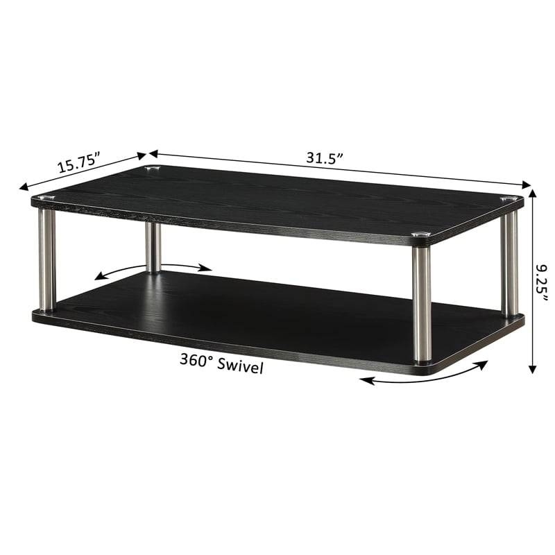 Pemberly Row XL 2 Tier Swivel in Black