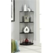Pemberly Row 4-Tier Corner Shelf in Black