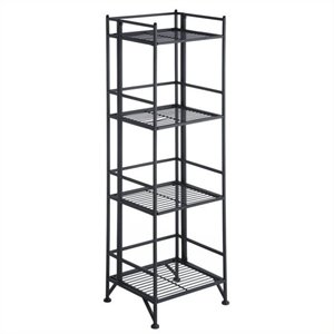 pemberly row 4 tier folding shelf in black