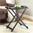Pemberly Row Folding Tray Table in Black