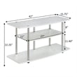 Pemberly Row 3 Tier Wide TV Stand - White