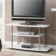 Pemberly Row 3 Tier Wide TV Stand - White