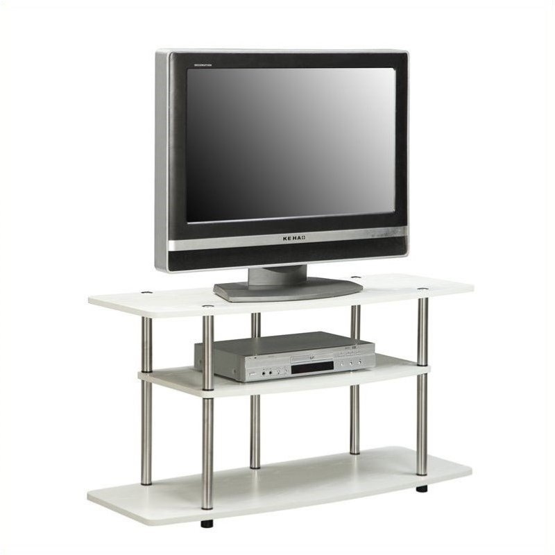 Pemberly Row 3 Tier Wide TV Stand White PR485068