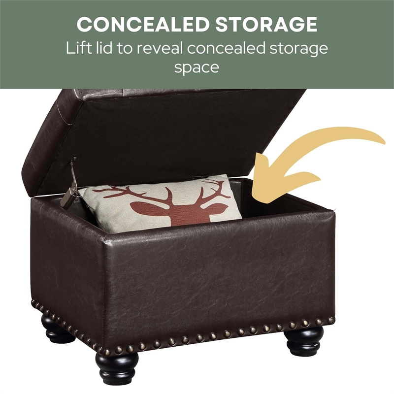 Pemberly Row Storage Ottoman - Espresso