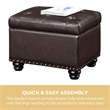 Pemberly Row Storage Ottoman - Espresso