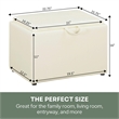 Pemberly Row Accent Storage Ottoman - Ivory