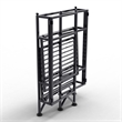 Pemberly Row 2 Tier Folding Metal Shelf - Black
