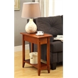 Pemberly Row Wood Frame Flip Top End Table in Cherry Wood Finish