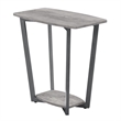 Pemberly Row Modern Wood End Table with Metal Frame in Gray/Black