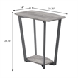 Pemberly Row Modern Wood End Table with Metal Frame in Gray/Black