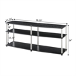 Pemberly Row Contemporary 3 Tier Wood TV Stand for TVs up to 60
