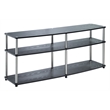 Pemberly Row Contemporary 3 Tier Wood TV Stand for TVs up to 60