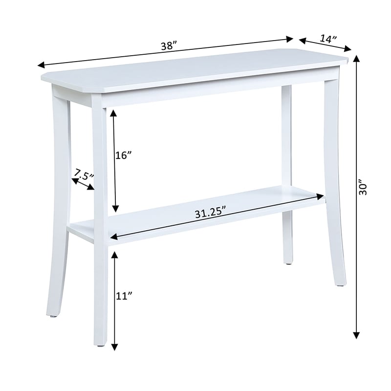 Pemberly Row Console Table in White