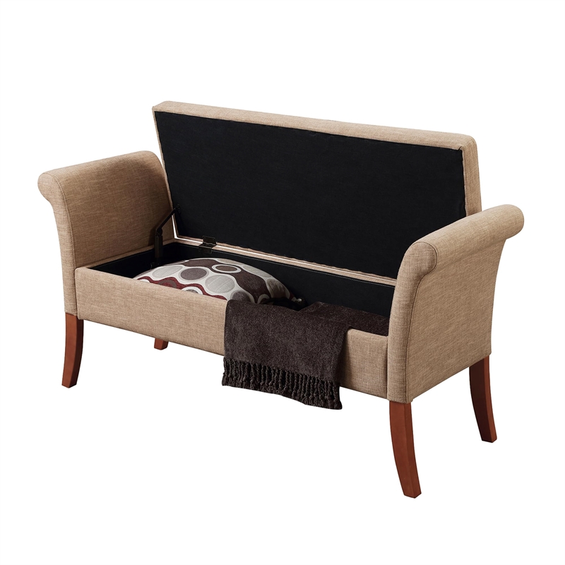 Pemberly Row Bedroom Bench in Tan