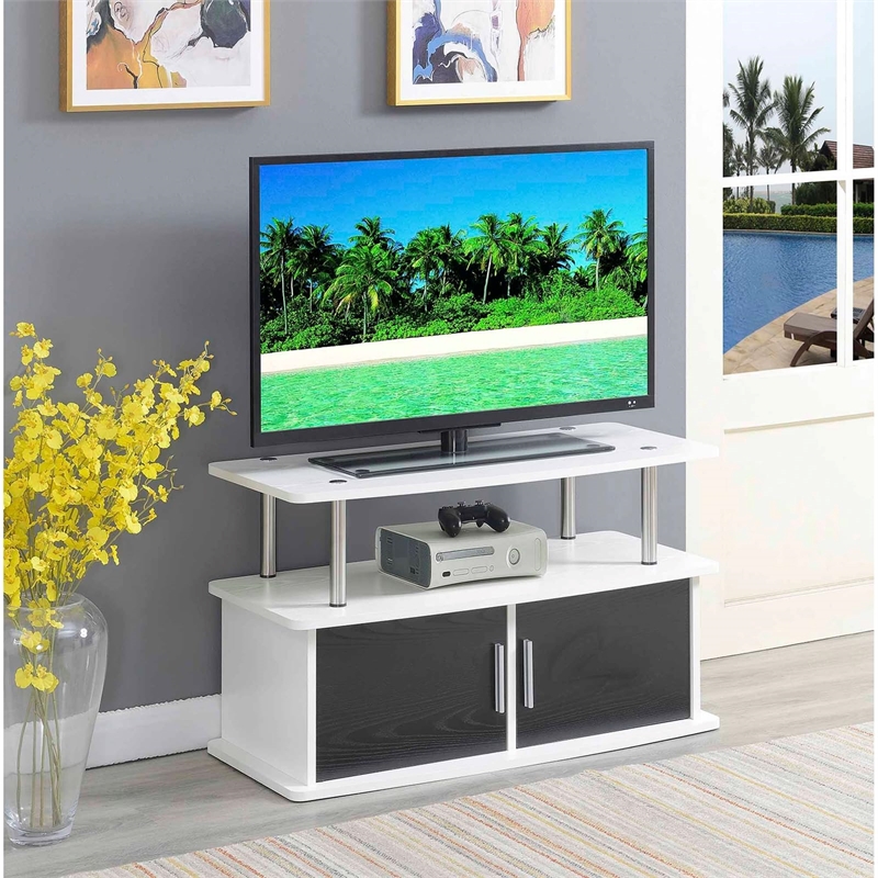 Pemberly Row Modern 2 Door Wood TV Stand for TVs up to 36