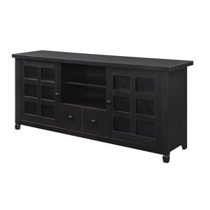 Pemberly Row Traditional Wood TV Stand for TVs up to 59&quot in Espresso