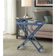 Pemberly Row Folding Tray Table in Blue