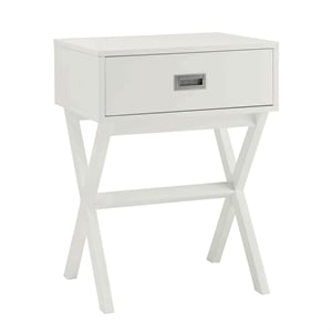 Pemberly Row End Table in White