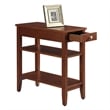 Pemberly Row 3-Tier and 1-Drawer Transitional Wood End Table in Cherry