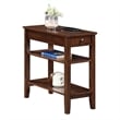 Pemberly Row 3-Tier and 1-Drawer Transitional Wood End Table in Espresso