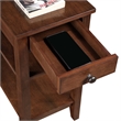 Pemberly Row 3-Tier and 1-Drawer Transitional Wood End Table in Espresso